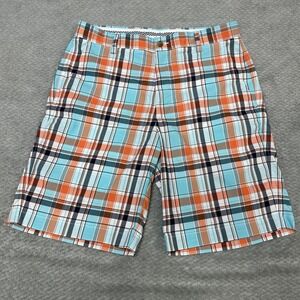 FootJoy Shorts Mens 32 FJ Madras Plaid Golf Chino Performance‎ Preppy Colorful